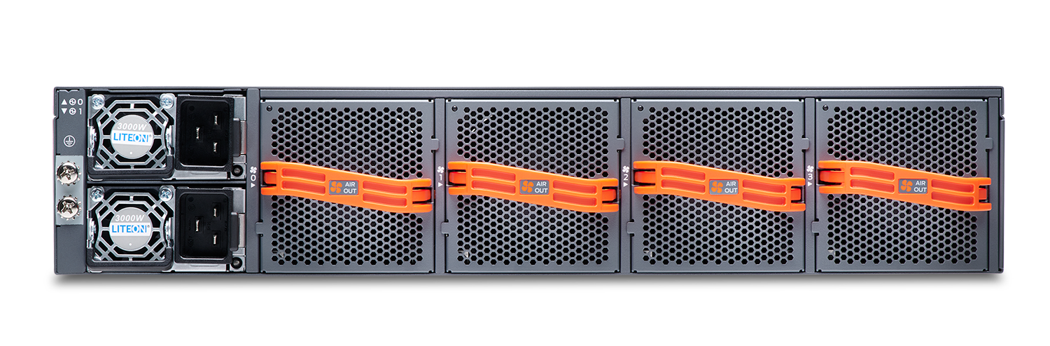 Juniper QFX5241-64OD rear view Juniper QFX5241-64OD rear view